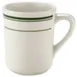 Yanco GB-17 Green Band China Mug, 8 oz, 3-1/2" Dia x 3-3/4" H, Ceramic, Microwave Safe - Dozen 1 image