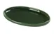 Yanco GG-214 Green Oval Plate, 14-1/2"W x9-1/2"D x1-1/2"H, Porcelain, Rolled Coupe Rim - Dozen 1 image
