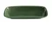 Yanco GG-514 Green Rect Porcelain Plate, 14.75" W x 7.5" D x 1.63" H, Rolled Edge Rim - Dozen 1 image