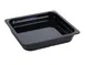 Yanco GN-313BK 2/3 GN Food Pan, 13-15/16"L X 12-4/5"W X 2-9/16"H, Black Melamine, Dishwasher Safe 1 image