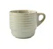 Yanco GO-001 Stackable Porcelain Cup, 3-1/8" Dia. x 2-7/8" H, 6 Oz, Earthy Tone Golden Rim - Dozen 1 image