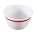 Yanco HS-303 - 7 Oz Bouillon Cup, 4" Dia x 2" H, Heavy Melamine, White/Red Band, 1 Dozen 1 image