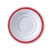 Yanco HS-9303 - 5" Round Saucer, Melamine, White with Red Band Heavyweight Dishwasher Safe - Dozen 1 image