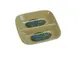 Yanco JP-0001 Japanese Divided Sauce Dish, 2 oz (¼ qt) 3‑1/2" Melamine, Dishwasher Safe - Dozen 1 image