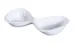 Yanco LK-710 Lion King Double Bowl, 4 Oz Each, 10-1/4" Bone White China, Dishwasher Safe - Dozen 1 image