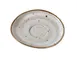 Yanco LY-002 Lyon Saucer, 6-1/2" x 3/4" Freeform Porcelain Glazed Brown Speckled - Dozen 1 image