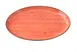 Yanco LY-2112CR Porcelain Oval Platter 12" L x 8-1/4" W x 1-1/4" H, Coral Rim, Safe - Dozen 1 image