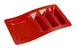Yanco ME-1765 Melamine Taco Plate, 14-3/4" x 8-3/4" x 1-3/4", Red, Multi‑Compartment - Dozen 1 image