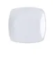Yanco ML-2107 Square Porcelain Plate, 6-3/4" x 6-3/4" White, Dishwasher & Microwave Safe - Dozen 1 image