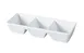 Yanco ML-737 - 7" x 2.5" x 1.25" Porcelain 3‑Compartment Tray, 1.5 oz Each, White, Safe - Dozen 1 image