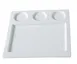 Yanco ML-810 - 3‑Comp Porcelain Set, 3 3‑oz Bowls + 10"×10" Tray, Dishwasher & Microwave Safe - Set 1 image