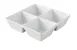 Yanco ML-814 - 4‑Compartment Porcelain Bowl, 7" X 7", 6 oz, White, Dishwasher Safe - Dozen 1 image
