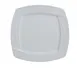 Yanco MM-10-SQ - Square Bone White Porcelain Plate, 10" x 10", Embossed Rim - Dozen 1 image