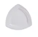 Yanco MM-10-TR Triangular China Plate, 10" x 10" Bone White Porcelain, Embossed Rim, Safe - Dozen 1 image