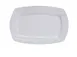 Yanco MM-12-RT - Rectangular Plate 12" x 8" White Porcelain Embossed Rim Dishwasher Safe - Dozen 1 image