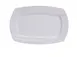 Yanco MM-14-RT Rectangular China Plate, 14" x 9" Porcelain Embossed Rim Dishwasher Safe - Dozen 1 image
