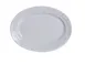 Yanco MM-14 - Oval Porcelain Platter 14" x 10", Bone White, Embossed Rim, Dishwasher Safe - Dozen 1 image