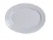 Yanco MM-34 - Oval Porcelain Platter, 9-1/4" x 7" Bone White, Embossed Rim, Microwave Safe - Dozen 1 image