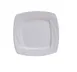 Yanco MM-6-SQ - 6" x 6" Square Porcelain Plate Bone White Embossed Rim Dishwasher Safe - Dozen 1 image