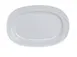 Yanco MM-93 Miami Platter - 11-3/4" x 8-1/2" Porcelain White Embossed Rim Dishwasher Safe - Dozen 1 image