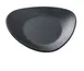 Yanco MO-106BK - Triangular Plate, 6" x 4-1/2", Black Matte Melamine, Dishwasher Safe - Dozen 1 image