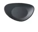 Yanco MO-108BK - 8" x 6-1/2" Triangular Melamine Plate, Black, Dishwasher Safe, - Dozen 1 image