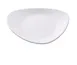 Yanco MO-110 Triangular Plate, 10-1/2" L x 9" W, White Matte Melamine, Dishwasher Safe - Dozen 1 image