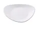 Yanco MO-112 Modern Triangular Plate, 12" x 10-1/2" White Matte Melamine, Dishwasher Safe - Dozen 1 image