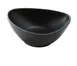 Yanco MO-206BK - 12 Oz Triangular Plate, 6" x 4-1/2" x 2" Matte Black Melamine - Dozen 1 image