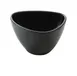 Yanco MO-304BK - 8oz Triangular Bowl, 4" L x 3" W x 2-1/4" H, Matte Black Melamine, - Dozen 1 image