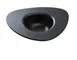 Yanco MO-410BK – Triangular 10½" L x 9" W x 2" H Black Matte Melamine Plate, 10 Oz - Dozen 1 image