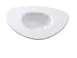 Yanco MO-412 Moderne Triangular Dessert Plate, 14 oz White Melamine, 12" L x 10½" W x 2½" H - Dozen 1 image