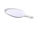 Yanco MO-809 Plate, 15-1/2" L x 7-1/2" W x 1-1/4" H, White Melamine Freeform Handle - Dozen 1 image