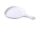 Yanco MO-810 Pan Plate, 12" x 8" x 1" White Melamine Matte Free‑Form with Handle - Dozen 1 image