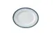 Yanco MR-210 - Oval China Plate 10" W x 7 7/8" D x 1" H White/Blue Dishwasher Safe - Dozen 1 image