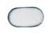 Yanco MR-214 - Oval China Plate, 13 5/8" Diameter, White and Blue, Dishwasher Safe - Dozen 1 image