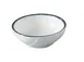 Yanco MR-502 Dish, 1.5 Oz, 2 7/8" Dia x 1" H, White/Blue China, Dishwasher/Microwave Safe - Dozen 1 image