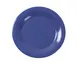 Yanco MS-006BU - 6-1/2" Round Wide Rim Melamine Plate, Blue, Heavy Duty, NSF - Dozen 1 image