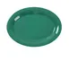 Yanco MS-209GR Oval Platter 9½" L x 7¼" W Green Melamine Heavy Duty NSF Dishwasher Safe - Dozen 1 image