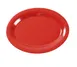 Yanco MS-212RD Oval Platter, 12" x 9" Melamine, Orange‑Red, Heavy‑Duty, NSF Dishwasher Safe - Dozen 1 image