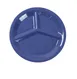 Yanco MS-710BU 10" 3‑Compartment Plate, Heavy‑Duty Melamine, Blue, Dishwasher Safe - Dozen 1 image