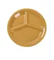 Yanco MS-710YL - 10" Yellow Melamine Plate, 3‑Compartment, Dishwasher Safe, NSF - Dozen 1 image