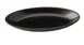 Yanco NA-310BK - Oval Deep Melamine Plate, 10-1/2" W x 5-1/4" D x 1-1/2" H, Black/Brown, - Dozen 1 image