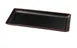 Yanco NA-408BK 8-1/2" x 3-3/4" x 1/2" Rectangular Coupe Plate, Black, Brown Accent, Melamine - Dozen 1 image