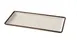 Yanco NA-413 Sushi Coupe Plate, 13" x 5-3/4" x 1" Rectangular Melamine, White Brown Accent - Dozen 1 image