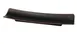 Yanco NA-414BK Sushi Plate, Rect Melamine, Black/Brown, Flared, 12-7/8" x 3-1/2" x 3-1/8" - Dozen 1 image