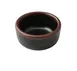 Yanco NA-5002BK - Melamine Sauce Dish, Round, 2½" Dia x 1¼" H, 1.5 oz, Black/Brown Accent - Dozen 1 image