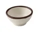 Yanco NA-5003 Sauce Dish, 3-1/2" Dia x 1-5/8" H, 4 Oz, Round Melamine, White/Brown Accent - Dozen 1 image