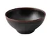 Yanco NA-605BK Plastic Bowl 5½" Dia X 2½" H 16 Oz Black Melamine With Brown Accent - Dozen 1 image