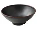 Yanco NA-608BK - 8" Melamine Bowl, 38 Oz (1 Qt), Black/Brown Accent, Dishwasher Safe - Dozen 1 image